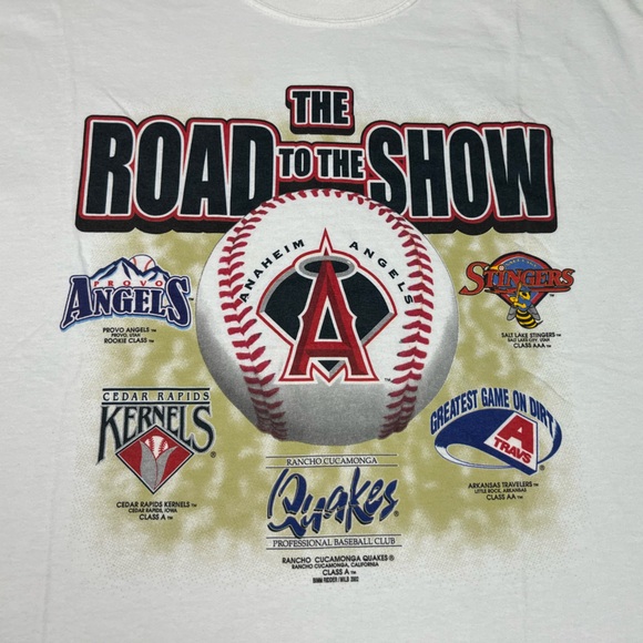 Vtg Anaheim Angels Mens Road To Show T-Shirt Sz Large Y2k Minor League A8 - Picture 4 of 9
